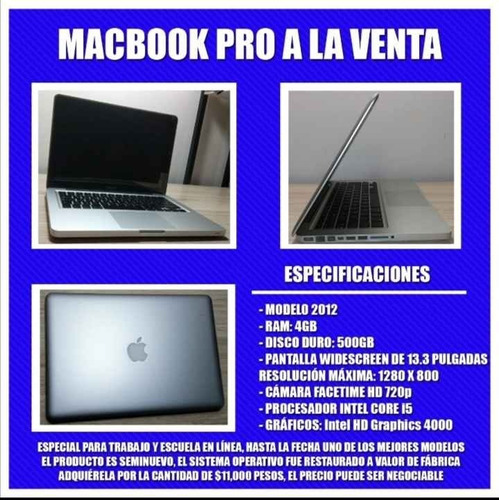 Macbook Pro A1278 (óptimas Condiciones)