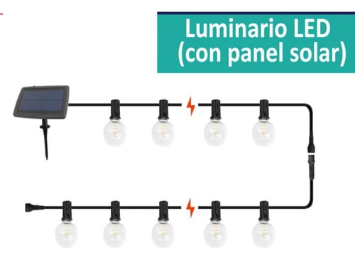 Serie Led Con Panel Solar Uso Exterior (sol15e12 Lummi)