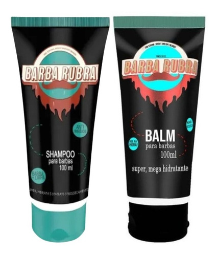 Combo Com 1 Shampoo 100 Ml + 1 Balm Hidratante 100ml  - Barba Rubra