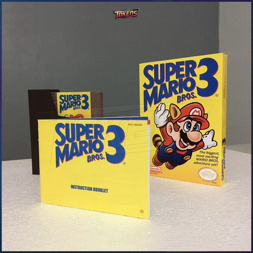 Mario Bros 1, 2, 3 Nes Cajas Custm, Manuales, Soporte Label