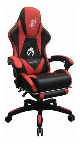 Silla Gamer Reclinable Con Reposa Pies Y Almohada Lumbar 