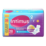 Absorventes Femininos Dia & Noite Extra Suave Com Abas 28 Unidades Intimus