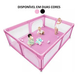 Cercado Chiqueirinho Baby Berço Portátil Para Bebe Crianças Cor Rosa