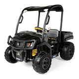 John Deere Montable Electrico Gator Xuv Negro Con Techo Y 2 Asientos Con Cajuela Funcional Marca Peg Perego