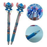 2 Canetas Divertidas Papelaria Fofa Stitch 3 Em 1 Novidade 