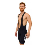 Bretelle De Ciclismo Masculino Preto Liso Carbon - Vezzo