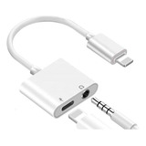 Adaptador Lightning Para Carregamento E Fones De Ouvido 2 Em 1 Para iPhone