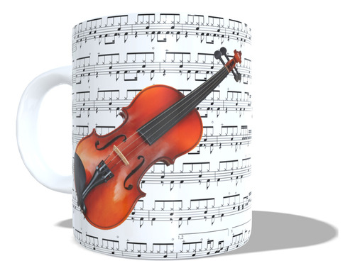 Caneca Personalizada Músico Violino Ccb Partitura