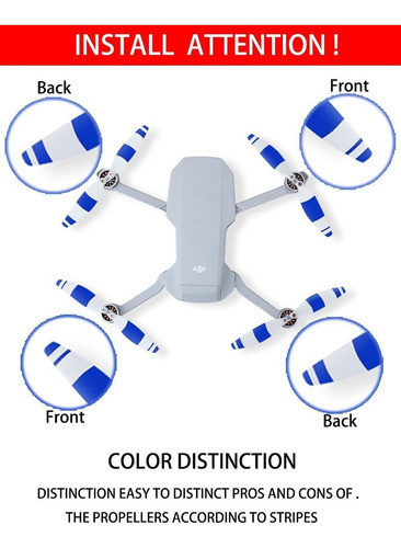 Paquete De 8 (2 Pares) Hélices Para Dron Dji Mini 2/mini Se