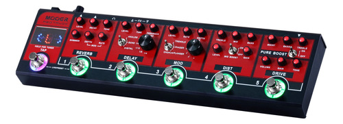 Pedqal Efecto Guitarra Mooer Red Truck 6-en-1 Dist Over Dly