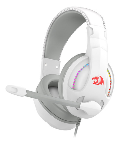 Headset Gamer Redragon Cronus Rgb C Microfone Branco H211w