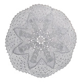 Carpeta Crochet Circular  Algodon Artesanal 70cm Diametro