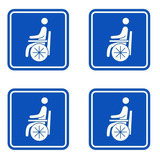 Stickers Para Discapacitados Silla De Rueda 4pza.
