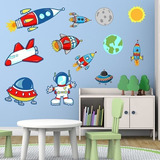 Vinil Decorativo Astronauta Infantil Juvenil Mod65