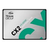 Unidade De Estado Sólido Team Group Cx2 Ssd 2.5 Sata Nand De 256 Gb, Cor Preta