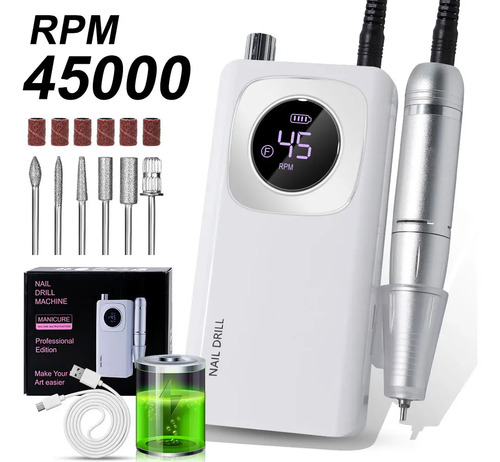 Inalámbrico Pulidor De Uñas 45000rpm Portátil Dril De Uña | Envío gratis