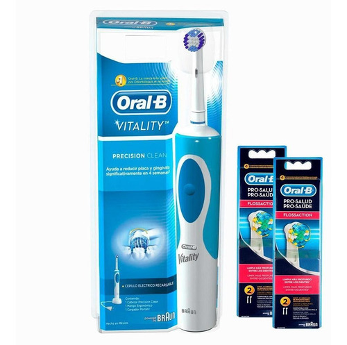 Escova Elétrica Oral-b Vitality 220v + 4 Refil Floss Action