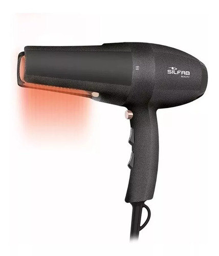 Secador De Pelo Silfab Dual Expert By-578 Secador Alisador Color Negro