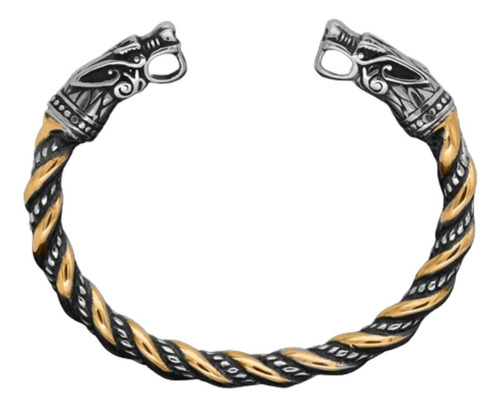 Pulseira Bracelete Masculino De Aço Inoxidável Viking Ragnar