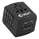 Adaptador De Corriente Universal Con Usb Para Viajes.