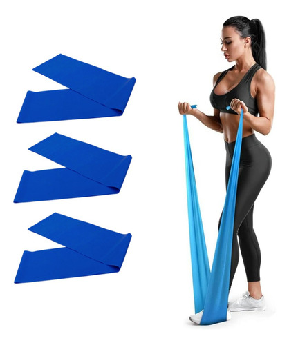 Bandas Elásticas De Resistencia Ejercicio Fitness Yoga 3pcs Color Azul Marino