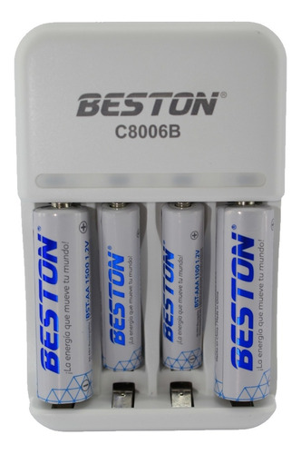 Bst-c8006b-2 - Cargador Beston  4 Baterias 2xaa Y 2xaaa