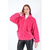 Campera Abrigo Mujer Doble Peluche Oversize