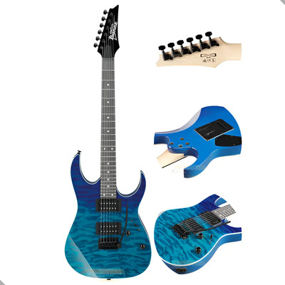 Guitarra Electrica Gio Azul Degradado Ibanez Grg120qasp-bgd Material del diapasón Bound Purpleheart Orientación de la mano Diestro | Meses sin interés