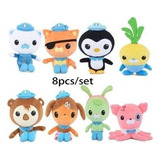 Peluche De Juguete Octonauts Octo Crew De 8 Piezas, 30 Cm