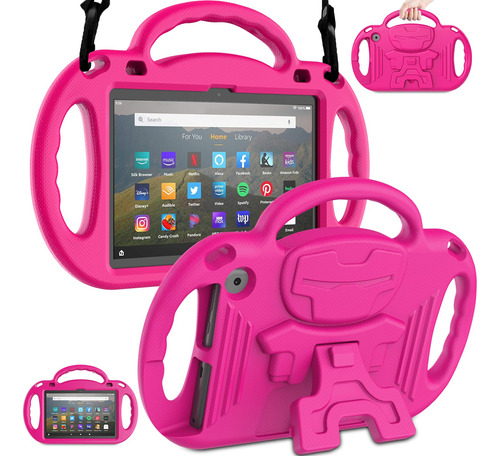 Funda Rosa Para Kindle Fire Hd 8 Y 8 Plus 10° Gen 2020