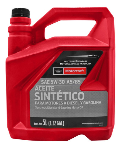 Aceite 100% Sintético 5w30 Motorcraft Diesel Y Gasolina 5 L