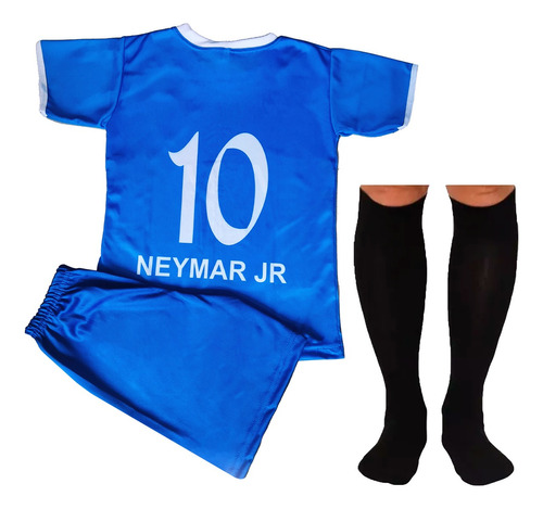 Kit Conjunto Futebol Infantil Time Europeu + Com Meião Preto