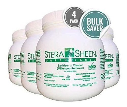 Purdy Stera-sheen 4 Lb Desinfectante Tarros, Green Label Des