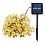 12m Solar Corda Luzes Cerejeira Flores Iluminação De Natal