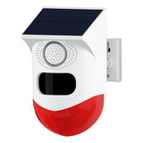 Alarma Acústica-óptica Rf433 Inalámbrica Solar Para Exterior