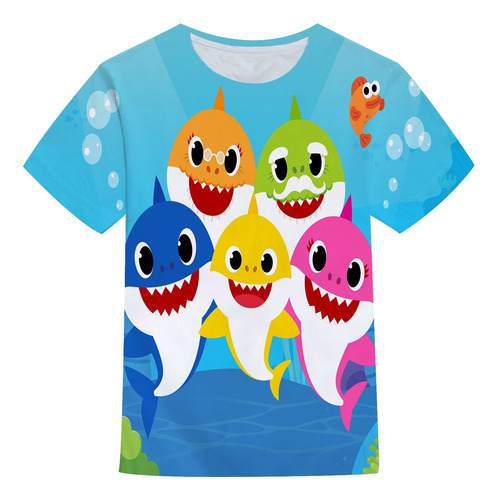 Playeras Con Estampado 3d Baby Shark Para Niños