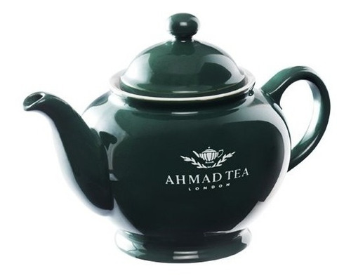 Tetera Té Ahmad Tea Porcelana Verde Con Infusor Acero Inox