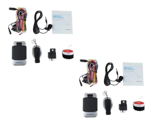 2 Alarmas Gps, Inmovilizador Moto Kit Control, Sirena Y Chip