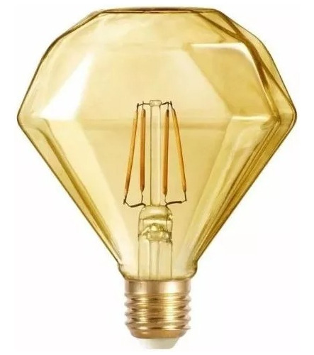 Ampolleta Vintage Filamento Led G95 Diamante Luz Calida