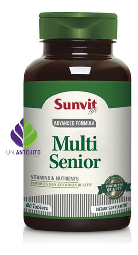 Multivitaminico Multi Senior Sunvit 60 Tabletas Orig. Us