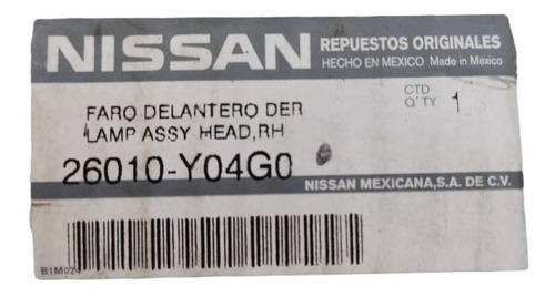 Faro Derecho Nissan Sentra B13 90 99 Original  Foto 4