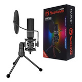 Microfone Gamer Marvo Mic-03 Streamer Scorpion Usb Tripé