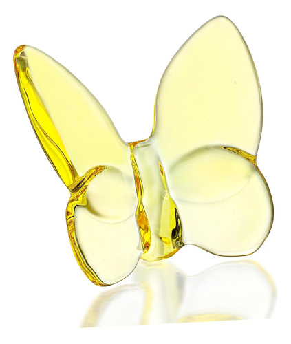 Figura De Mariposa Voladora De Vidrio Amarillo, Diseño...