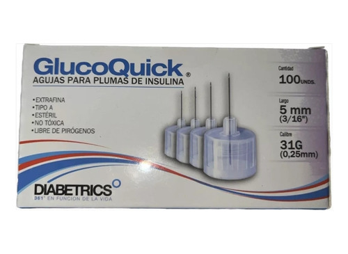 Agujas Para Insulina Glucoquick X 100 Unidades