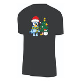 Camisetas Bluey Navidad Disney Junior Adultos Niños