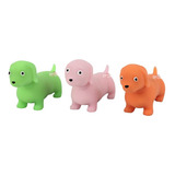 Set 3 Pcs Perrito Squishy Arena Antiestres Moldeable Ptq-011