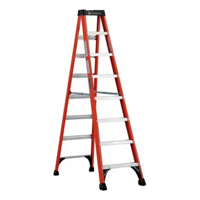 Escalera Fibra Vidrio Tijera 2.44m 3017-08 Cuprum Industrial Naranja | Meses sin interés
