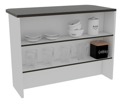 Barra Auxiliar Cocina Fendi Madera Mdp Blanco Excelsior