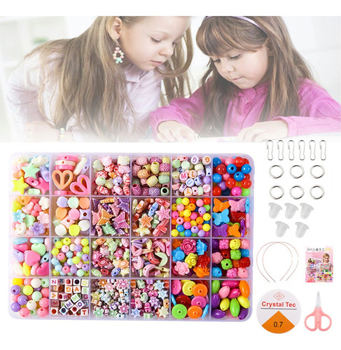 500pcs Niñas Collares Pulseras Con Cuentas Juguetes Beads