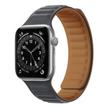 Malla Reloj Silicone Wave Para Apple Watch / Smartwatch Color Gris 42/44/45